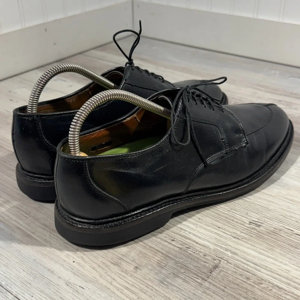 Allen Edmonds Ashton Split Toe Derby Shoes Mens 10D Black w/recycled Rubber Sole